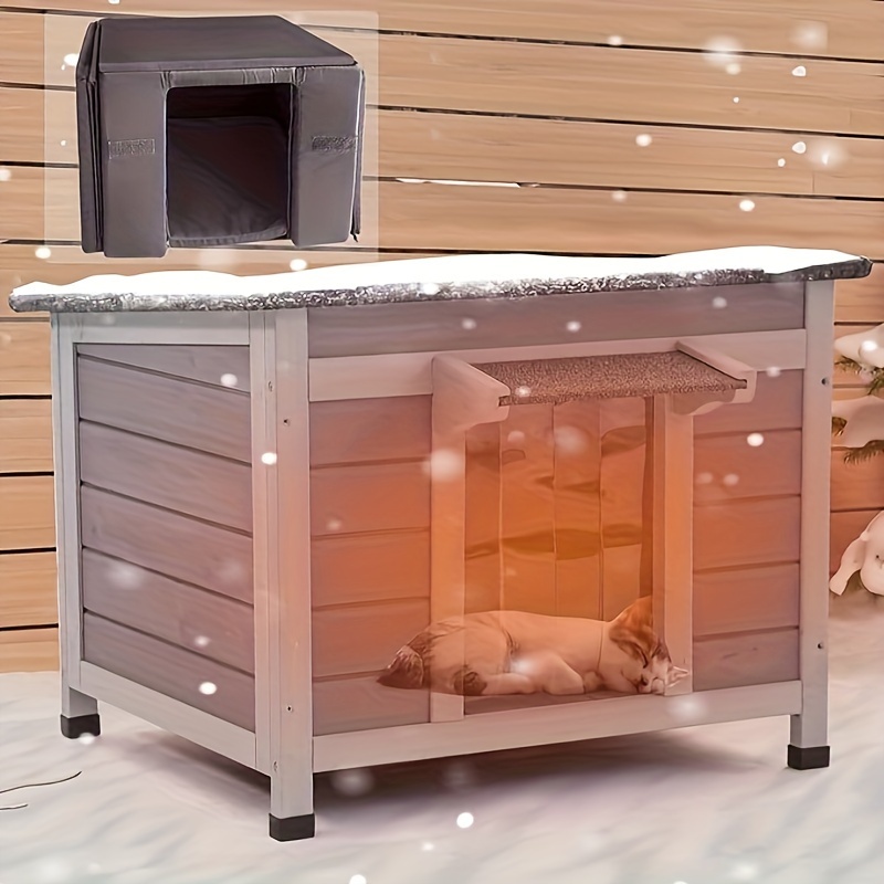 

Aivituvin Outdoor Insulated Cat House, Cat Shelter For Outside With Insulated Liner, Warming Cold Weather House For Winter