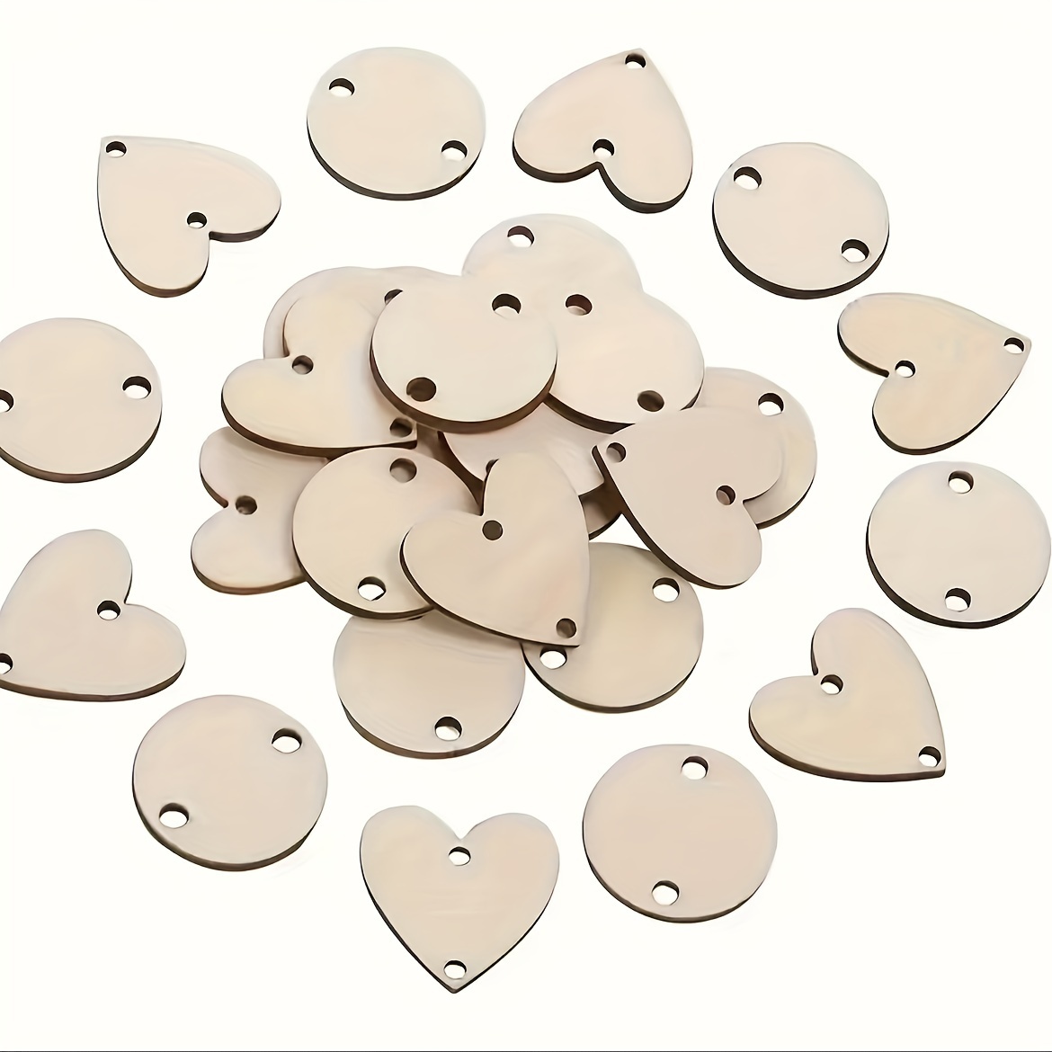 

50pcs Wooden Shaped Holes For - For 's Day And Birthday Decorations