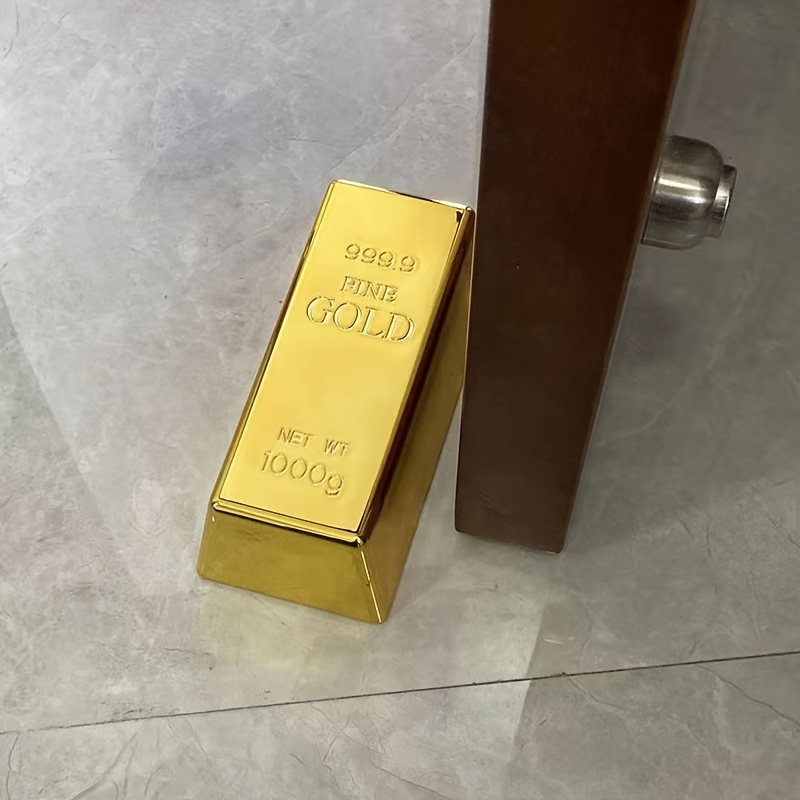 electroplated plastic golden brick golden bar solid sample model details 4