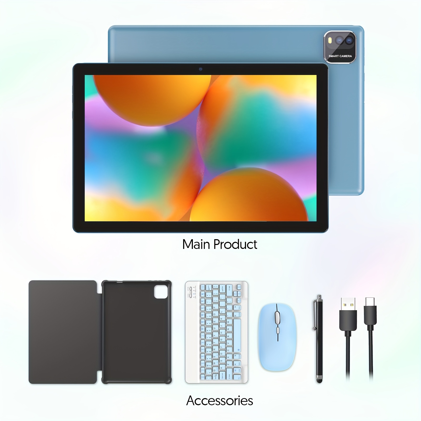 Image of New , 10 Inch High-definition Screen, 64gb Rom, 3gb , Supports Wifi, 1280 * 800ips, 2.0mp+8.0mp, With A Keyboard Set (three Options ), A Gift For , Halloween, Christmas. Multiple Combinations
