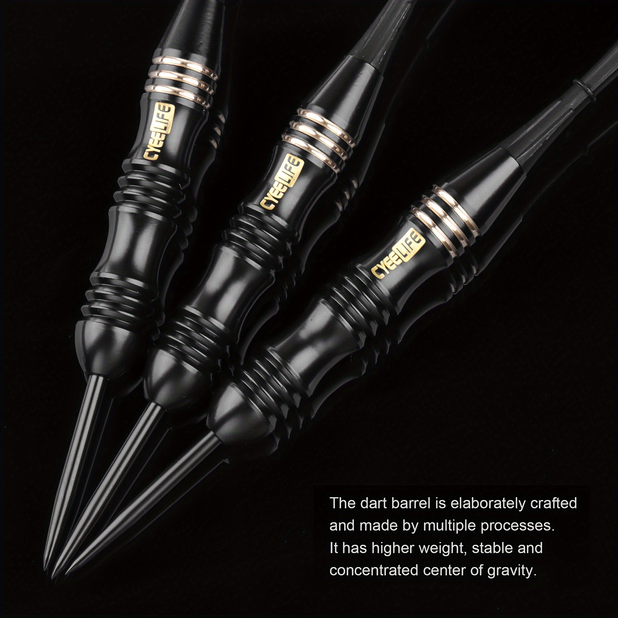 Cyeelife 26g Koperen Darts, Set van 3 met een Dart Opbergdoos