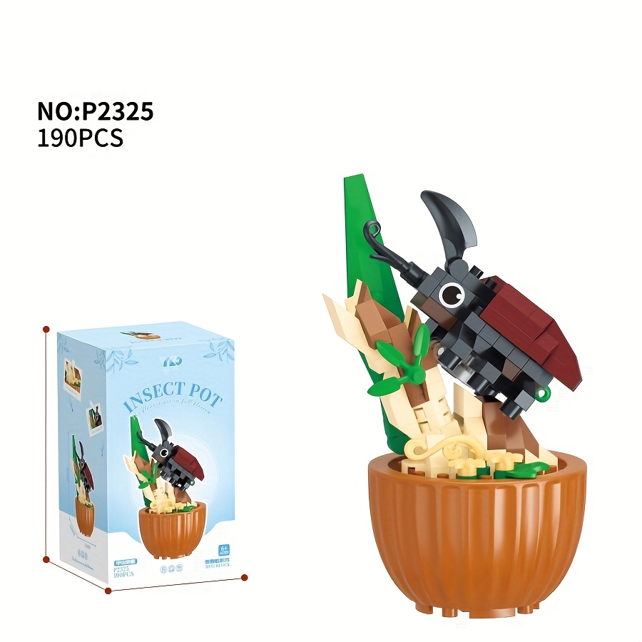 Insect Flower Building Blocks Home Office Decoration Christmas Gift