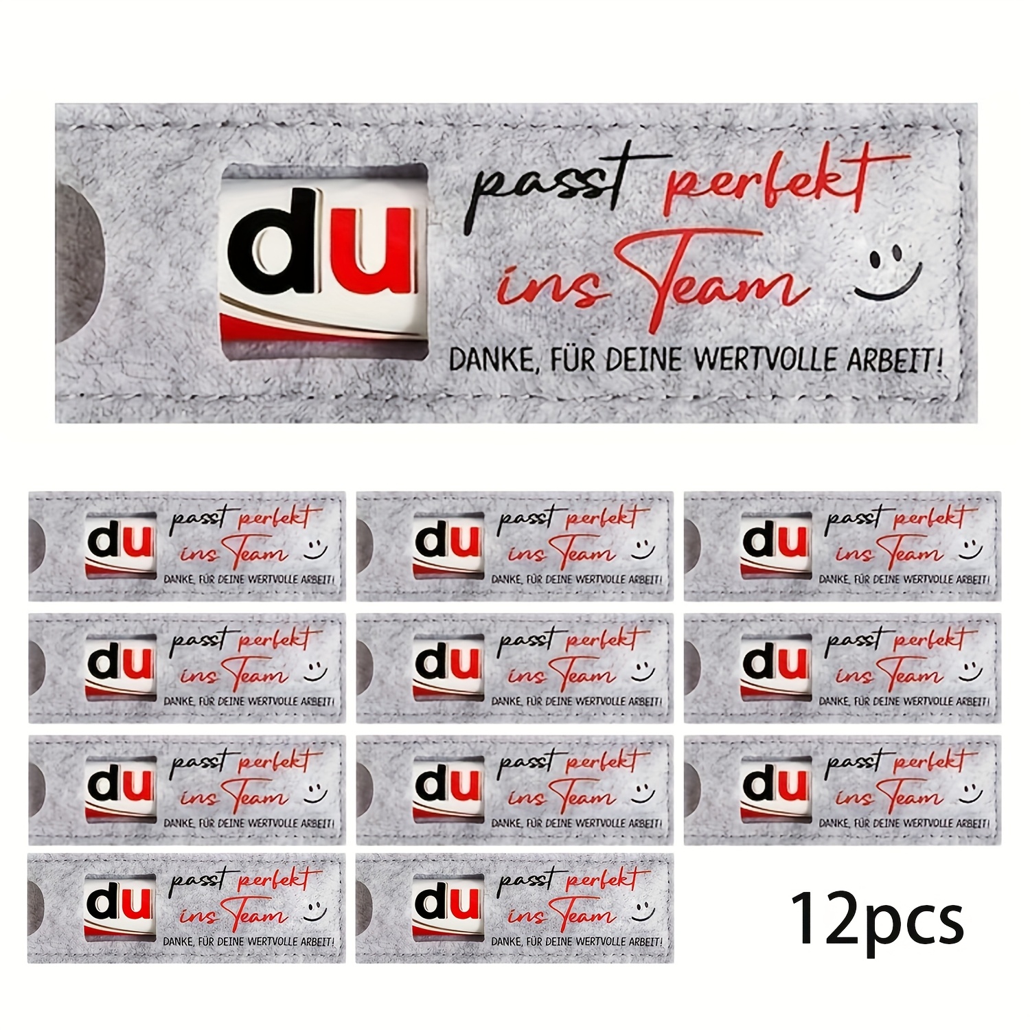 E-shop Geschenk für Sie/Ihn 6/12 Stück Filz Geschenktüten - Deutsche "Du ins Team, Danke, für deine wertvolle Arbeit!" Geschenkboxen, Dankesgeschenke,