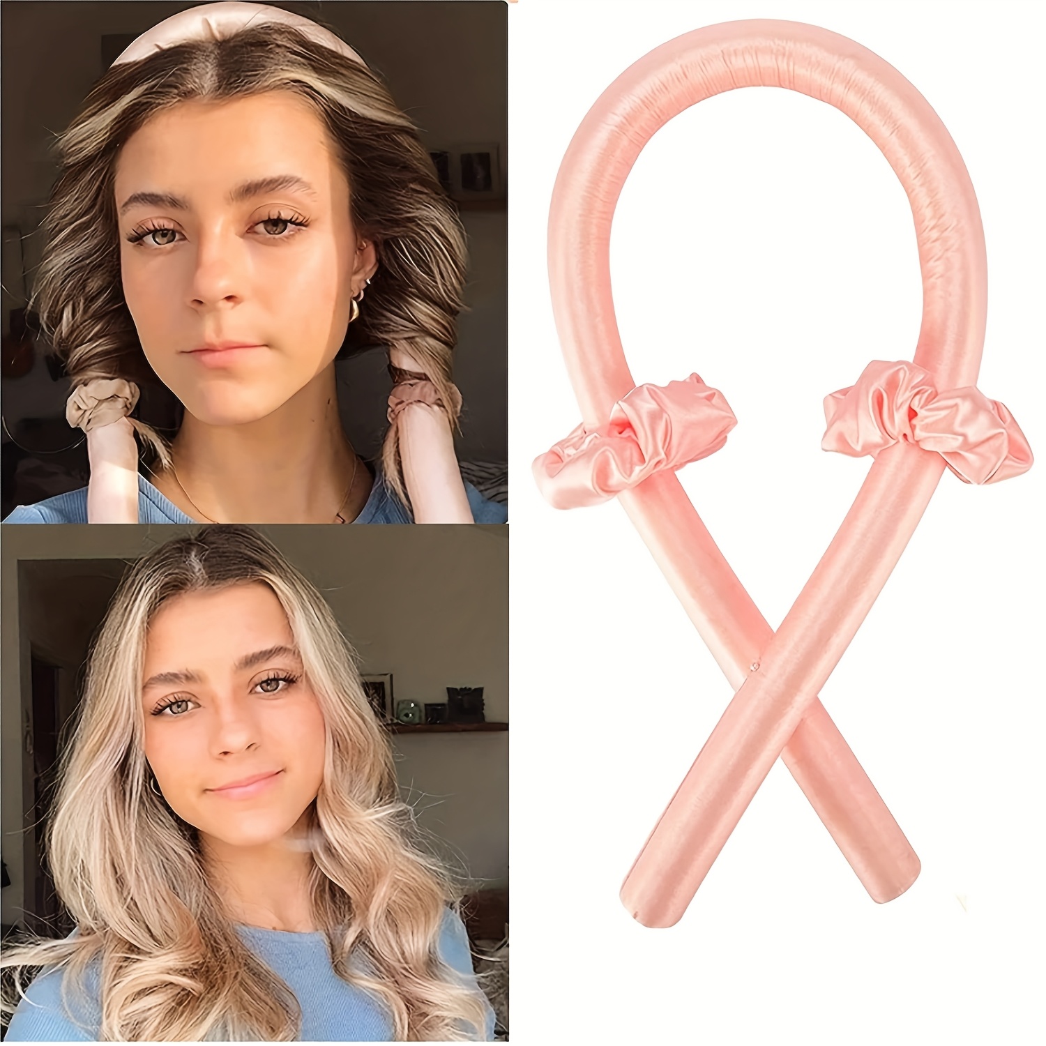 8pcs Sleep Hair Styling Tool Set, Including 1 Curler, 1 Pillowcase, 1 Sleep Mask, 4 Hair Ties, and 1 Sleep Cap. Perfect for the Hair and Skin Queen, Ideal for Relaxing Hairstyles and Skincare. A Must-have for Hair Styling