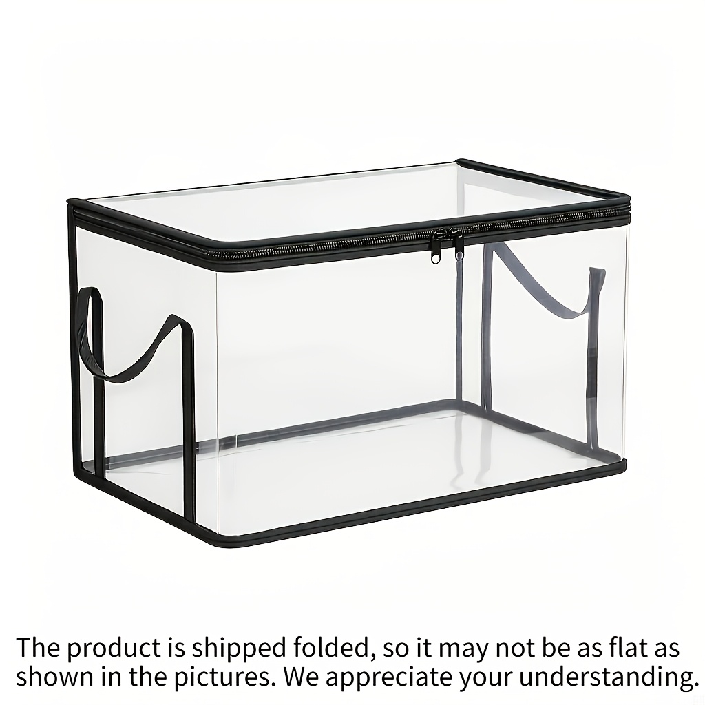 item picture transparent plastic storage bin book storage box   organizing tool large capacity book and clothing storage   saving design for office and     for easy viewing book storage box