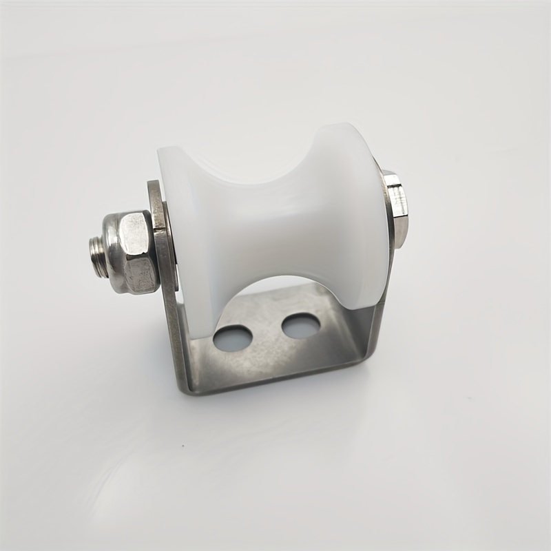 Image of Funssor Nylon U- Wheel Roller With Stainless Steel Bracket - Ideal For 12-30mm Round Tube Rods, Sliding Gates & Industrial Machines