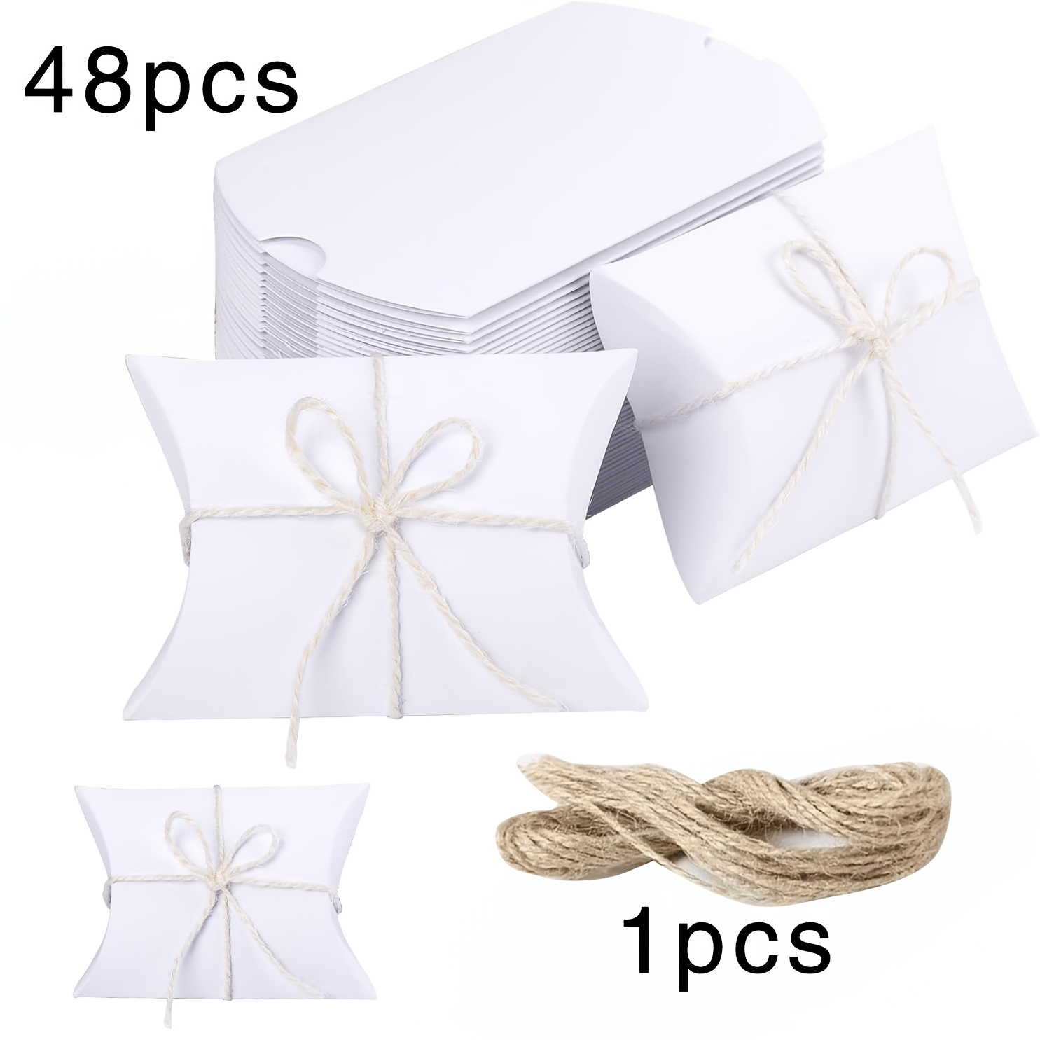 TEMU 25/48 pezzi Scatole per Feste a Forma di Cuscino/Confezioni Regalo /Scatola di Cartone per Card di /Usata per Confezioni Regalo/Scatole Regalo