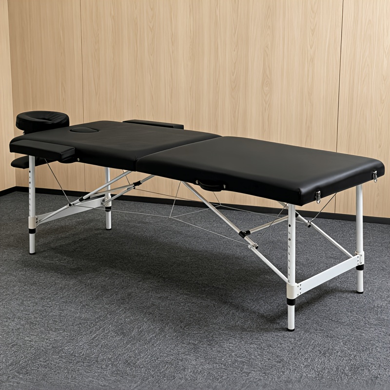 Image of Foldable Massage Bed, Adjustable Height, Portable Massage Table Including Accessories Headrest Armrest, Weight Capacity Of 250kg