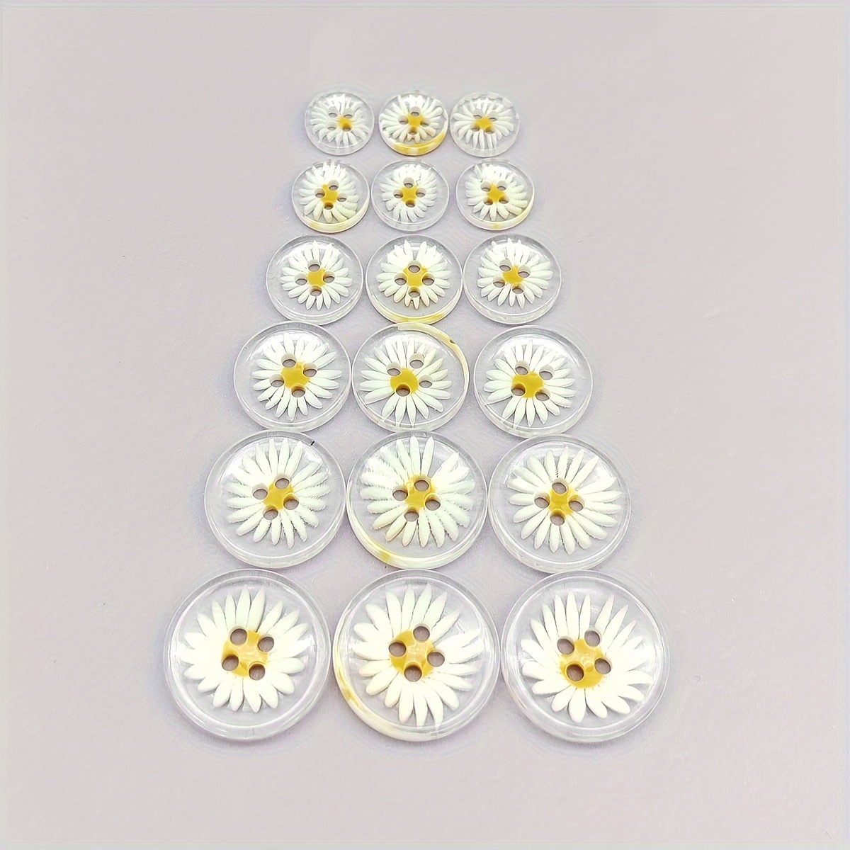 

10pcs Small Daisy Button With 4 Holes, Decorative Buttons For Coat, Sweater, Shirt And More, Sewing Supplies