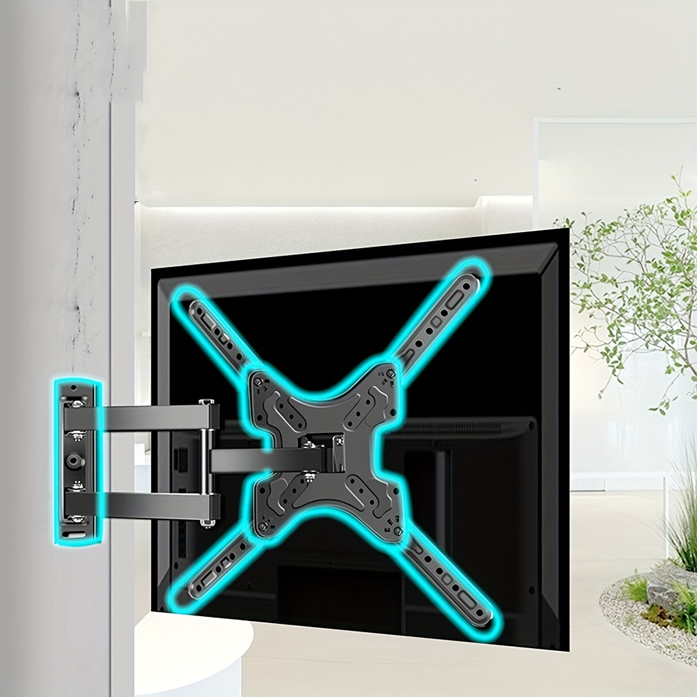

1pc Universal Tv Mount Bracket For 14-27/14-42/32-55 Inch Tvs, Adjustable And Rotatable, Cold-rolled Steel, Wall Hanging, Metal Support For Home Entertainment System