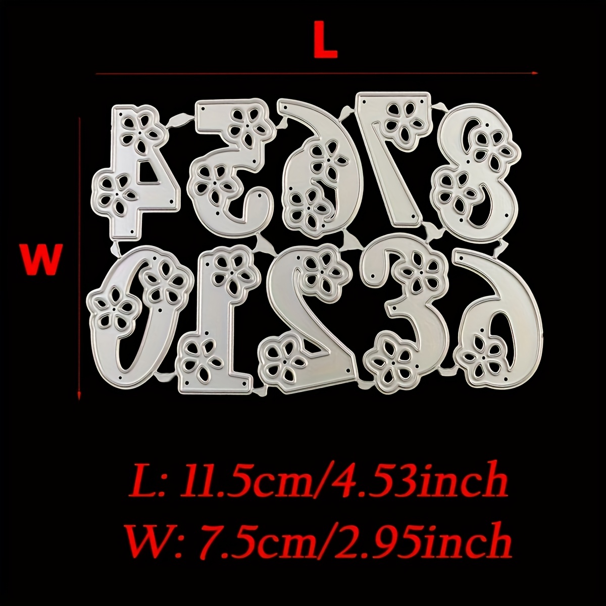 Image of 10pcs/set, Number Cutting Mold, Metal Cutting Mold, Diy Handmade Embossing Template, Supplies, Stencil Mold, Photo Paper Model Cutting For Card Making, Diy Craft Decoration