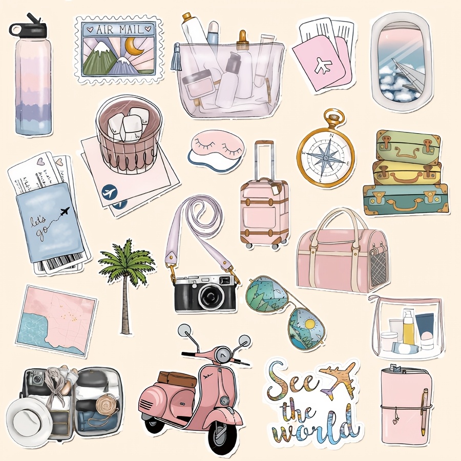 1 Set, Travel-themed Stickers, Seals And Stickers, Love Friendship Stickers, Sticker Sheets, Stickers, Handmade, Journal Stickers