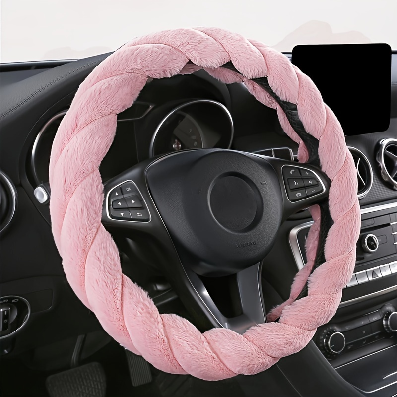 Car Steering Wheel Cover Autumn Winter Seasons Women's - Temu