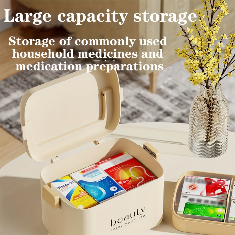 Medicine Storage Box Handles Plastic Pills Box Household - Temu