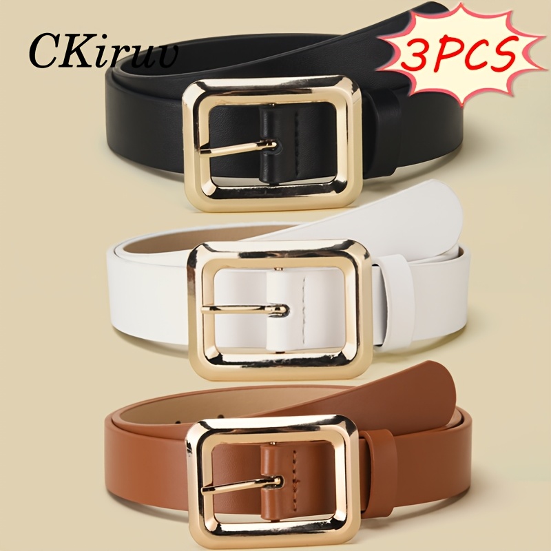 TEMU 3pcs Women' Alloy Handmade Belt, Lightweight, Luxurious, Fashionable, Easy, Multifunctional And Versatile, Suitable For Daily Work, Skirts,