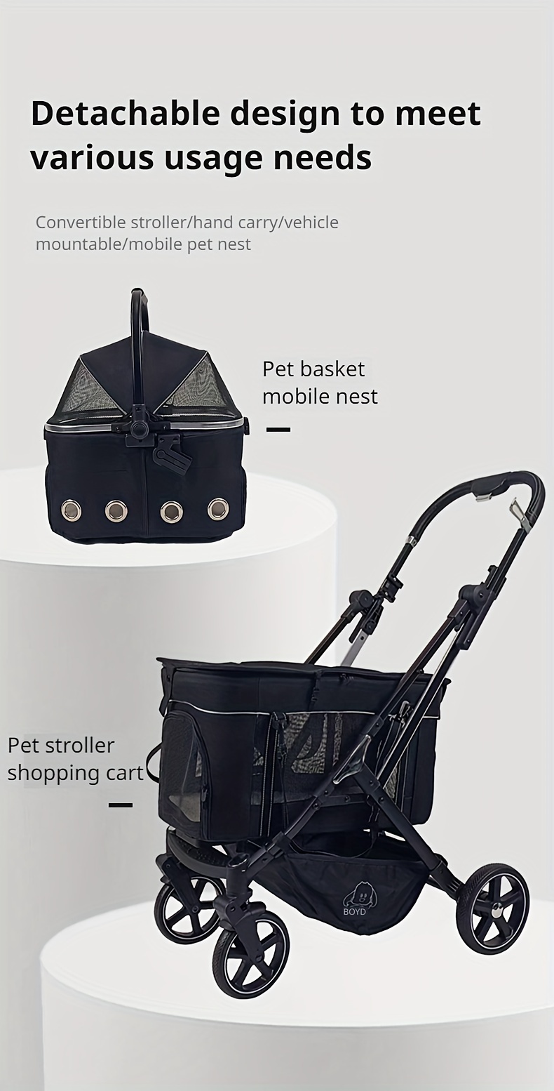 lightweight portable dual layer pet stroller Temu Spain