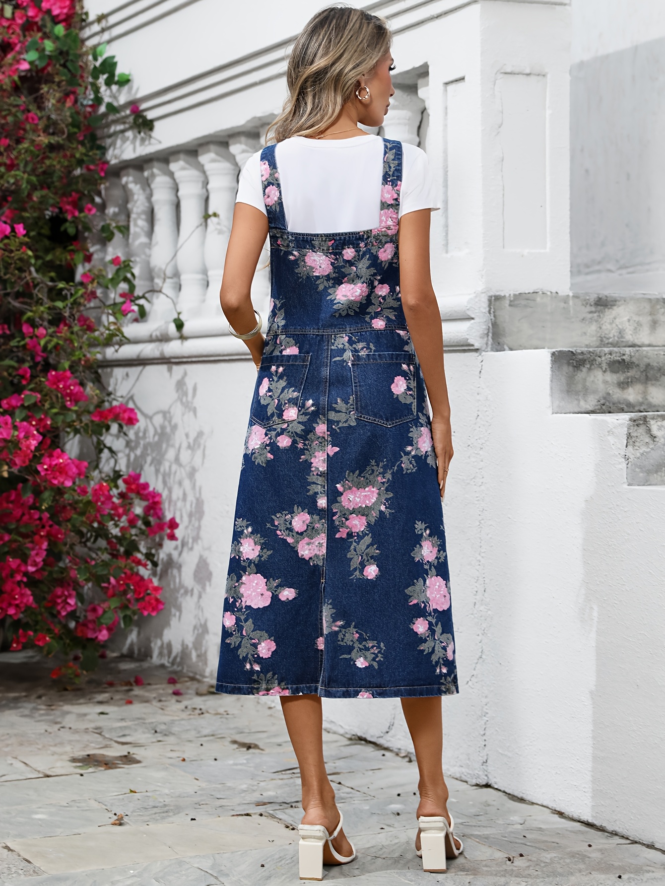 women in cute dresses Aoysky Womens V Neck Casual Summer Mini Short Western Dress Blue and White Greece sleeveless gown Gender:Women It is made of