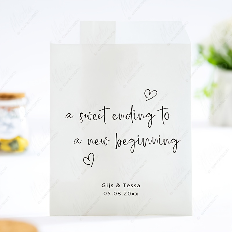 TEMU 25 Sacchetti Regalo Personalizzati per Matrimoni, Eleganti Sacchetti /Marrone, Sacchetti Decorativi per Feste, Personalizzabili per