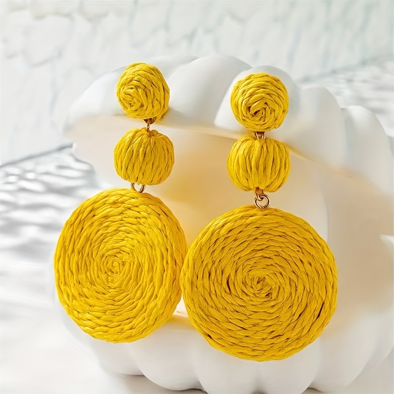 TEMU A Pair Of Long Bohemian-style Earrings For Women, Everyday Wear, Vacations, Parties, And As Gifts For Celebrations
