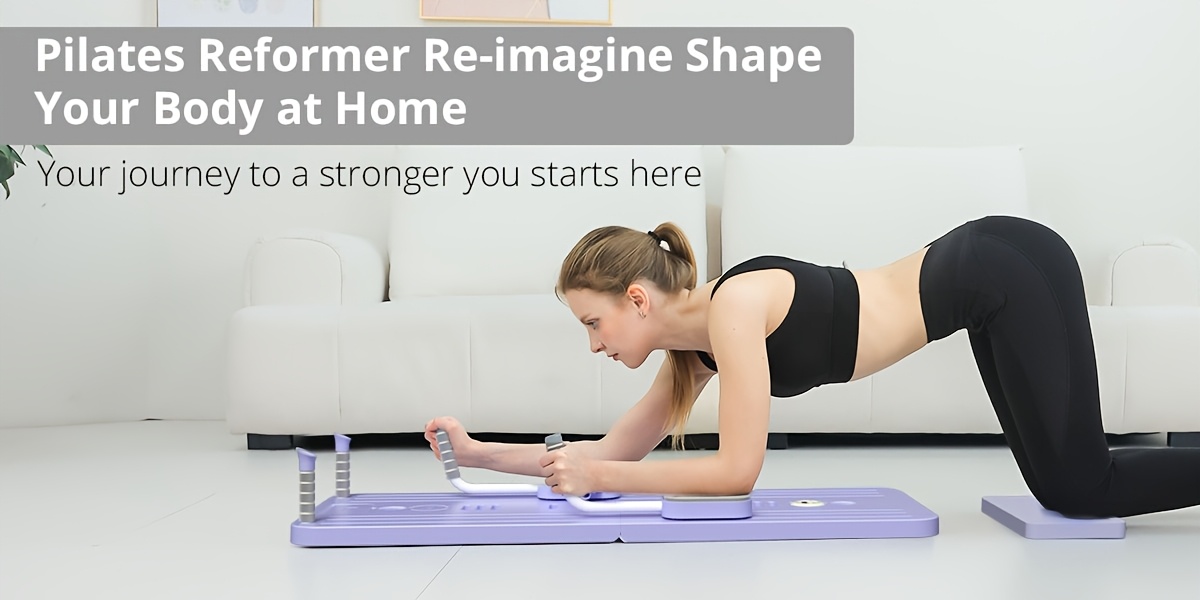 ensemble pilates reformer, multifonctionnel et pliable, planche de , kit formateur pilates avec minuterie, adapté à divers scénarios Détails du produit 0
