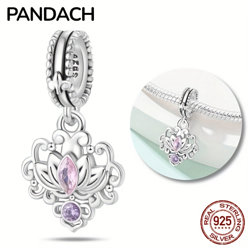 

Romantic Vintage Guardian Flower! 925 Sterling Silver Pendant Charms Perfect For Diy Women's Jewelry Making