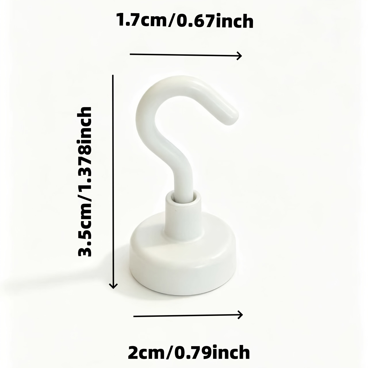 TEMU Light Luxury Quality 4pcs Set High-end Thickened Heavy-duty E20 Series High-strength Magnetic Hooks, Vertical Load Capacity 33 Lbs, Magnetic