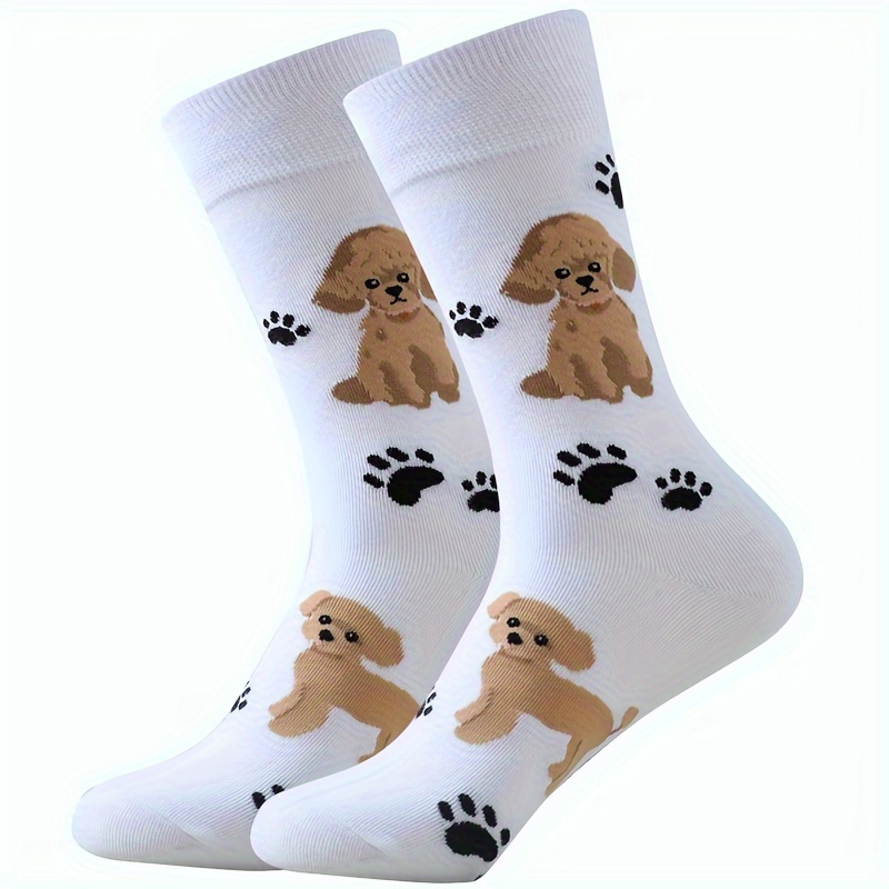 

Lady's Cute Cartoon Poodle Socks - Color, Cotton , Hand Wash Or , Animal Pattern, Short Ankle Length, 1 Pair