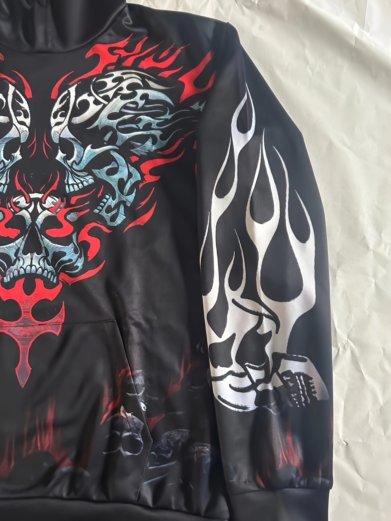 sudadera larga capucha estampado 3d calavera ropa Temu Guatemala