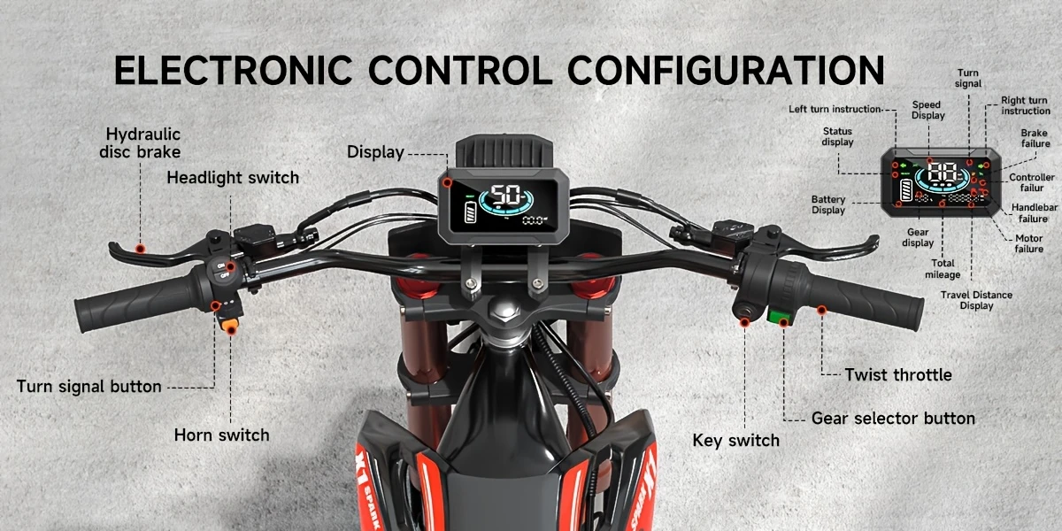X1 Spark Electric Dirt Bike - High Performance Off-Road E-Bike – detail 5