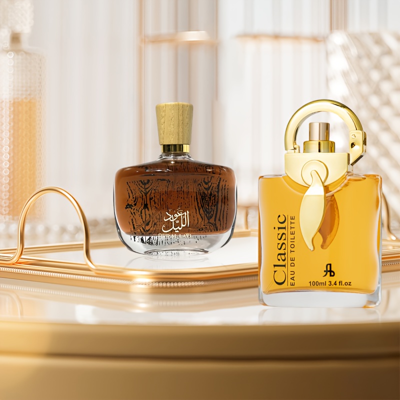 Image of 100ml Each, 2pcs Set Of Men's And Women's Perfume, Arabic Perfume, Affordable Perfume, Long-lasting Fragrance, Suitable For Gifts, Low-key And Elegant Temperament