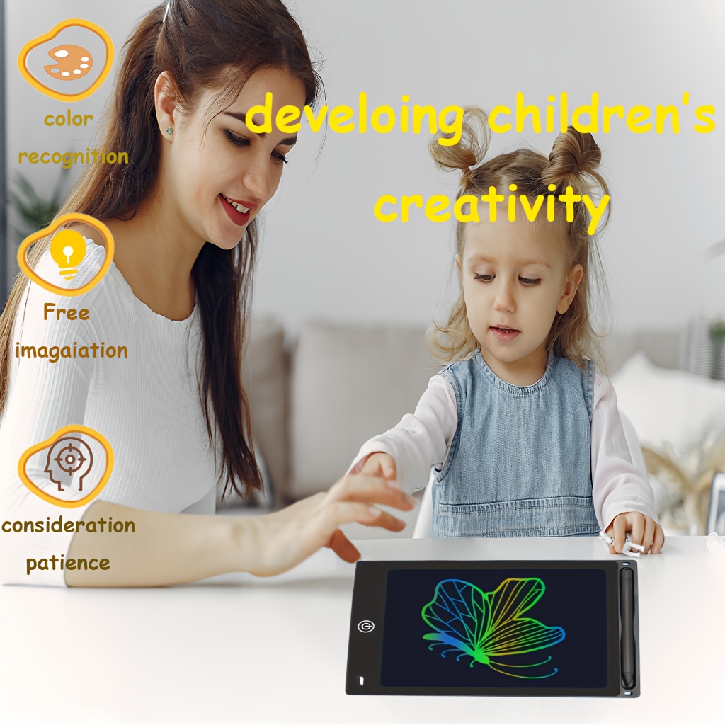 24 Pack 8.5 Inches LCD Writing Board For Youngsters, Doodle Board Reusable For Enhancing Imagination And Drawing Skills Educational Toy For 3-8 Years (Blue, Red, Black, Pink)