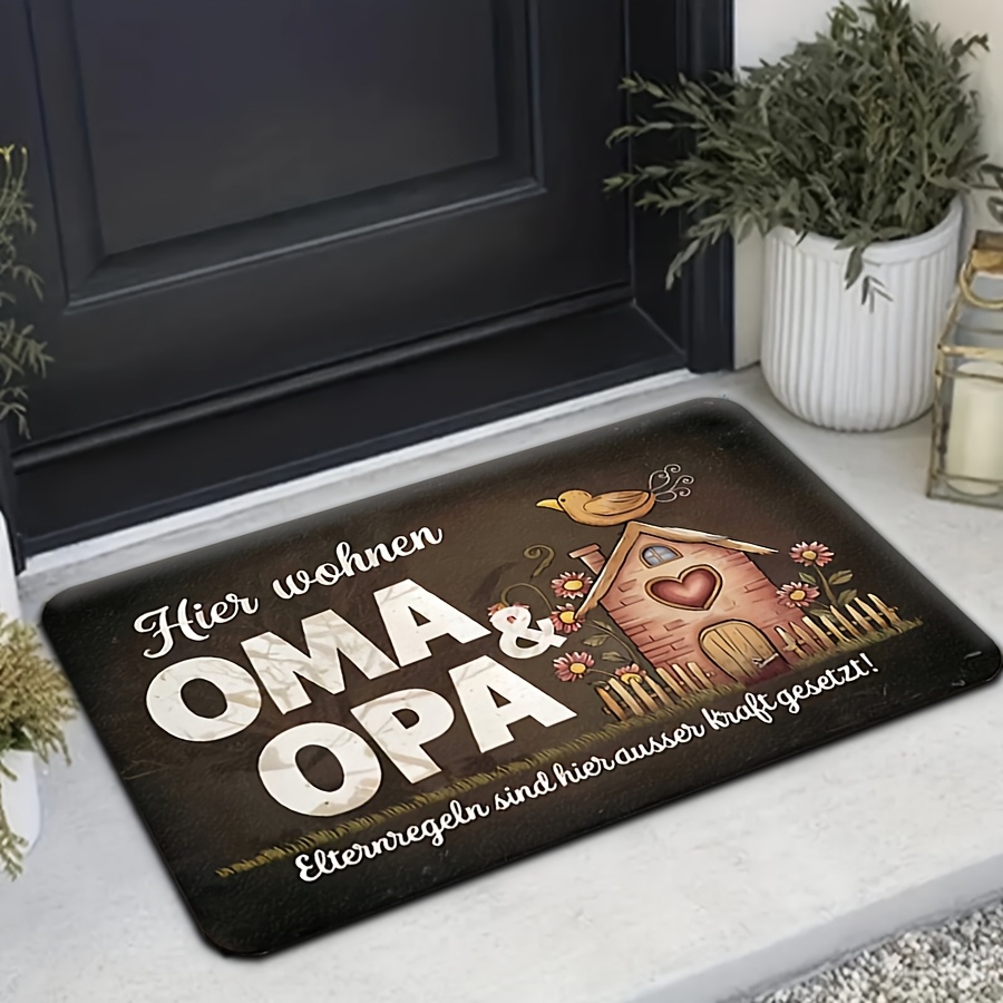 1pc Aimzzasky Large Non-slip Suitable For -weather Indoor/outdoor Door With German Labeling & Design, Machine Washable Suitable For Outdoor Entrances, Kitchens, Living Rooms, Suitable For Design