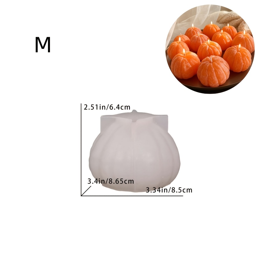 TEMU Clay Mold, Silicone Mold For Orange Shaped Ornaments, S/m/l Orange Shaped Aromatherapy Candle Mold, Gypsum Resin Mold For Home Decoration