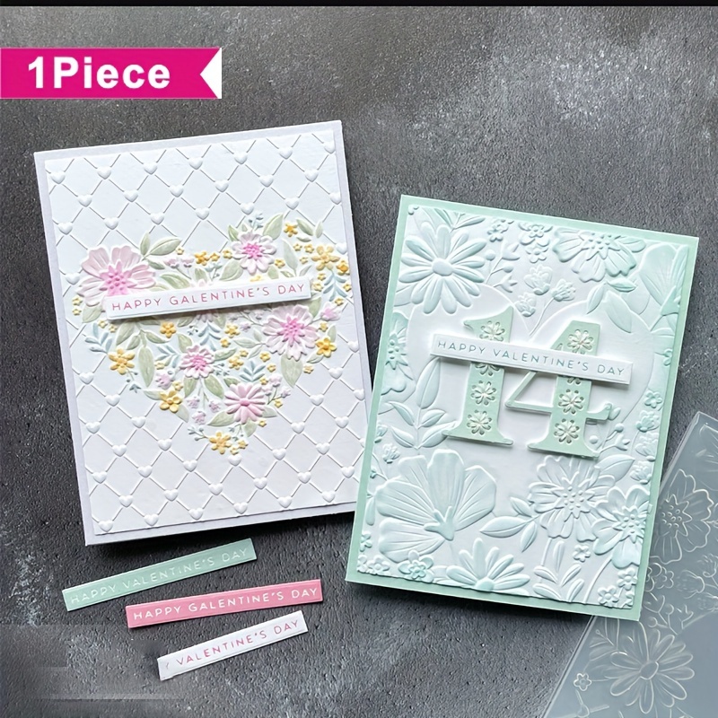 

3d Embossing Folders For 's Day 2024, Die-, Clear Plastic , Diy Crafts, Scrapbooking , Backgrounds, Wreath