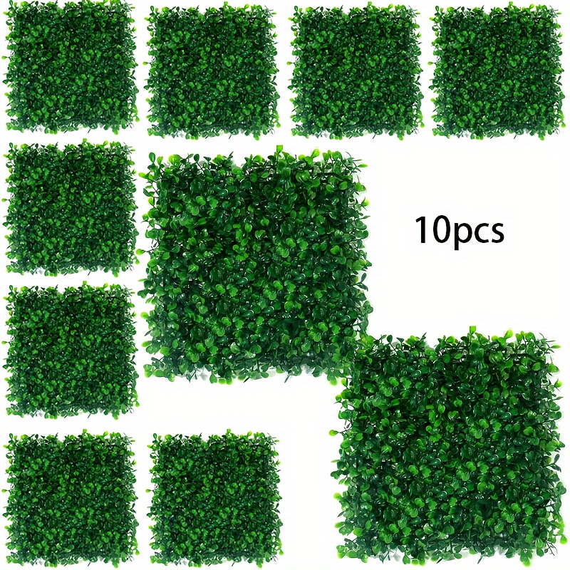 

Artificial Greenery Wall Panel: Outdoor Simulated Lawn Plant Landscape Background Wall Decor - Plastic, Wall-mounted, No Feather, Suitable For Garden, Lawn, And Garden Decoration