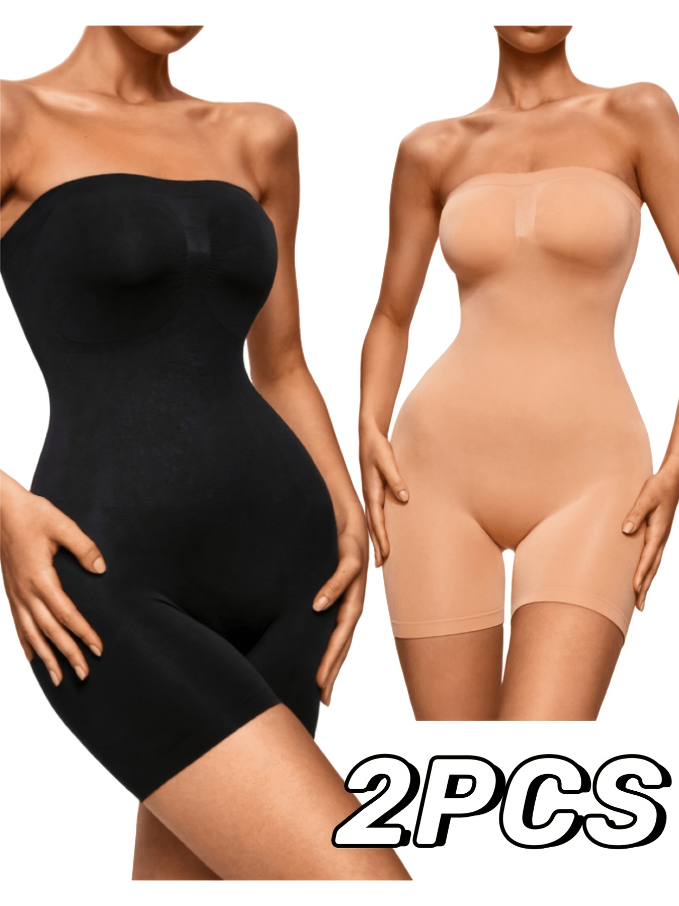 Simple Solid Shaping Bodysuit, Tummy Control Butt Lifting Open Bust Body  Shaper, Women's Underwear & Shapewear