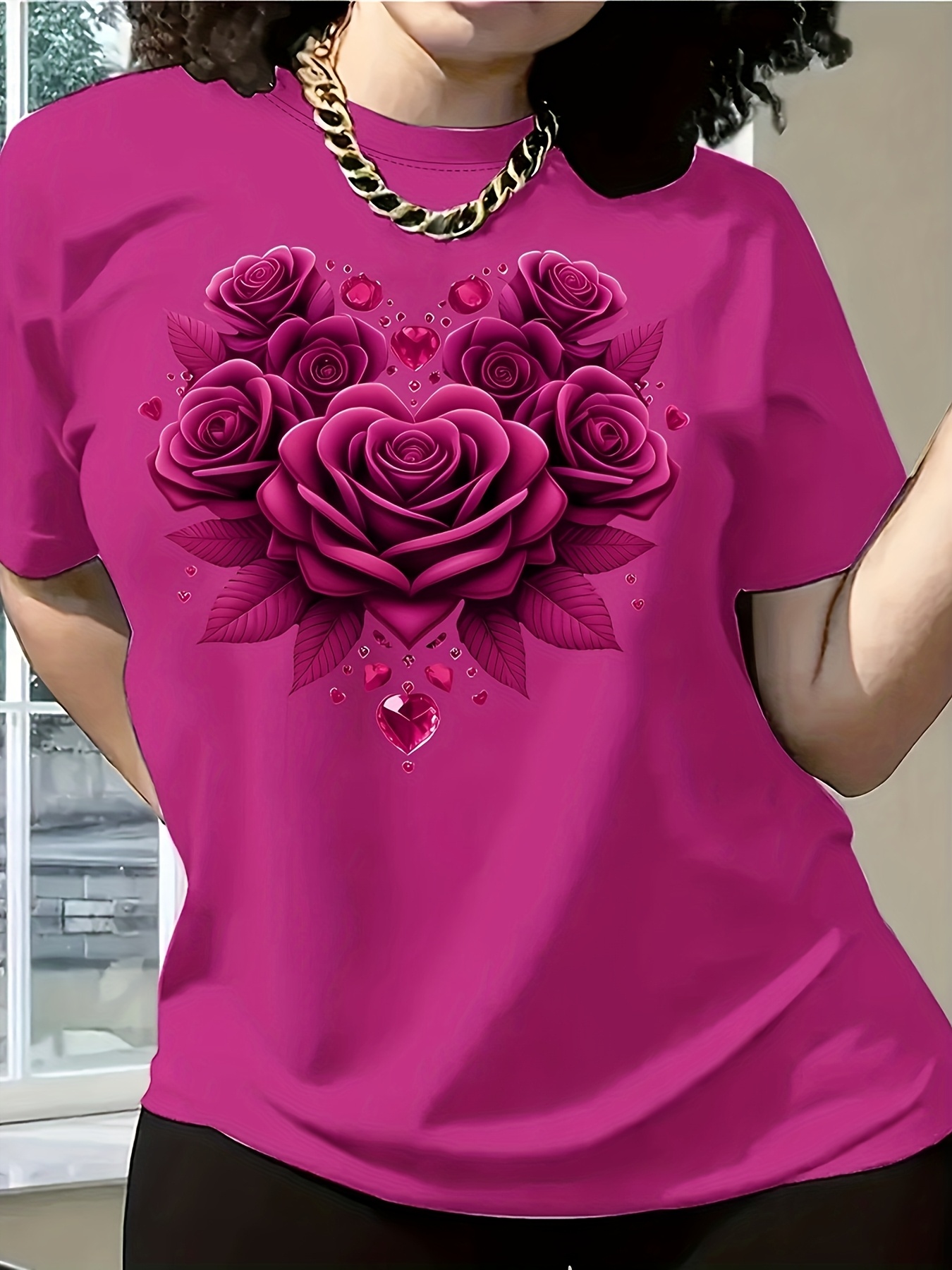 rose shirts for women sold on Temu United States