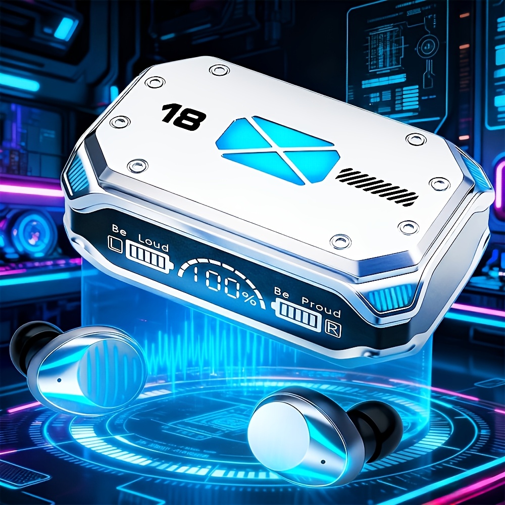 Écouteurs TWS sans fil avec écran numérique - connexion rapide et précise - appels stéréo haute définition - contrôle du volume tactile - longue autonomie de batterie - faible latence pour le gaming - nouveau design intra-auriculaire - faible latence pour le gaming - peut être utilisé comme cadeau