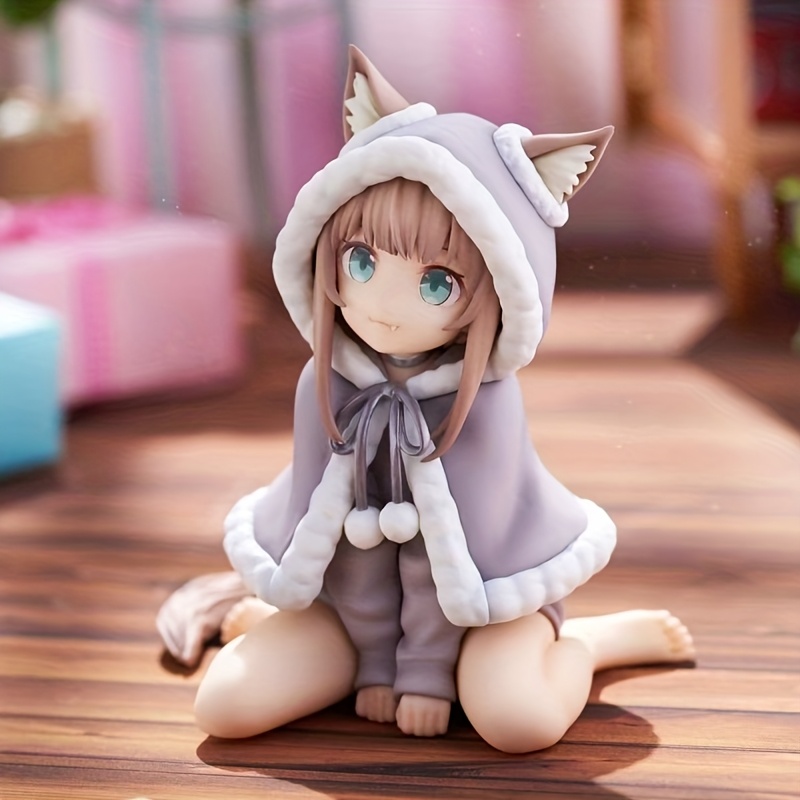 anime style cute female pvc figure light purple hooded Temu Canada