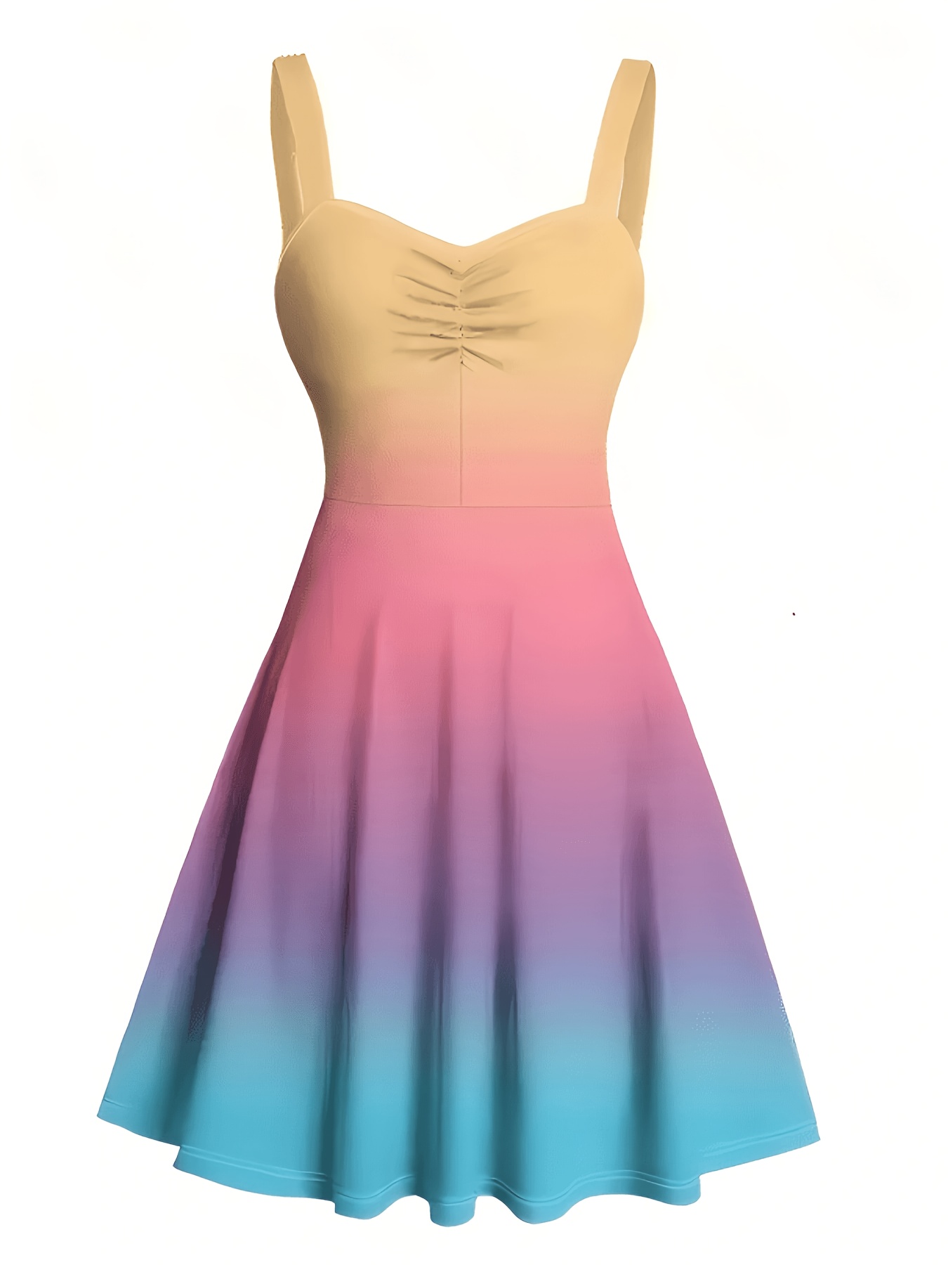 yellow pink purple ombre dress Lace-Up Ombre Purple Long A-Line Prom Dress C1251 Purple / 00