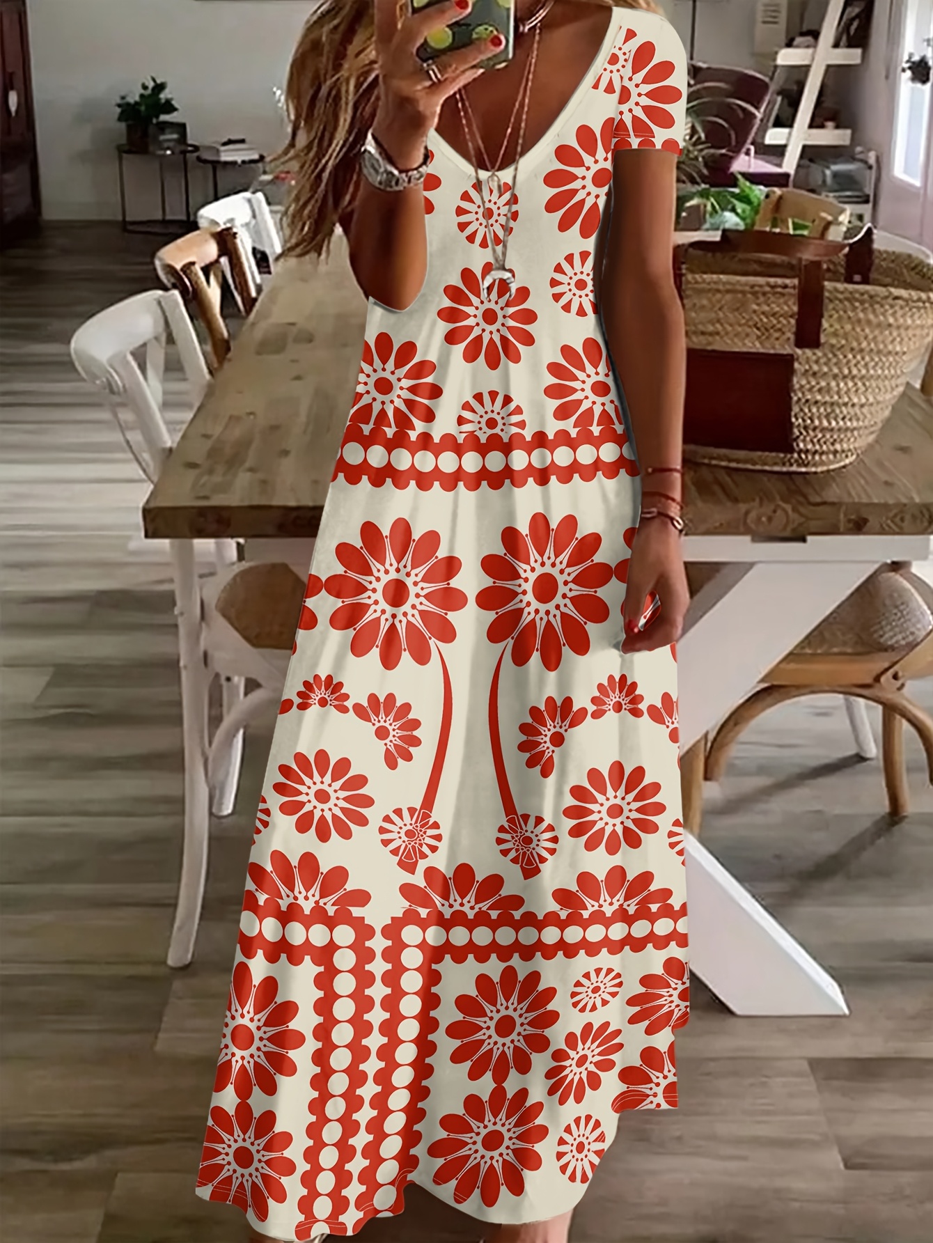 tropical dresses sold on Temu United States