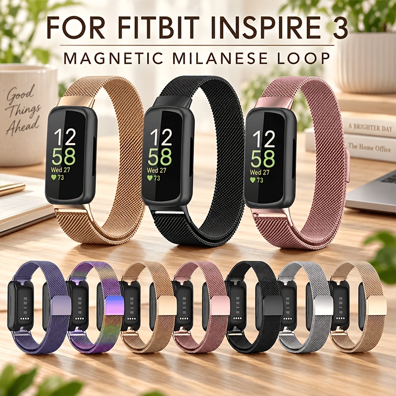 TEMU Magnetic Strap Suitable For Fitbit 3, Available In Multiple Colors, Watch Decoration Additions, High Quality, Durable, And Fits On The Wrist