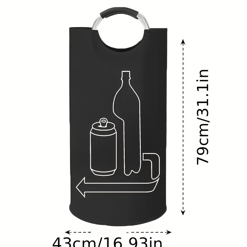TEMU Poubelle de rangement extra large de 115L, conteneur de pliable et réutilisable pour , équipé d'un crochet EVA pratique, idéal pour les