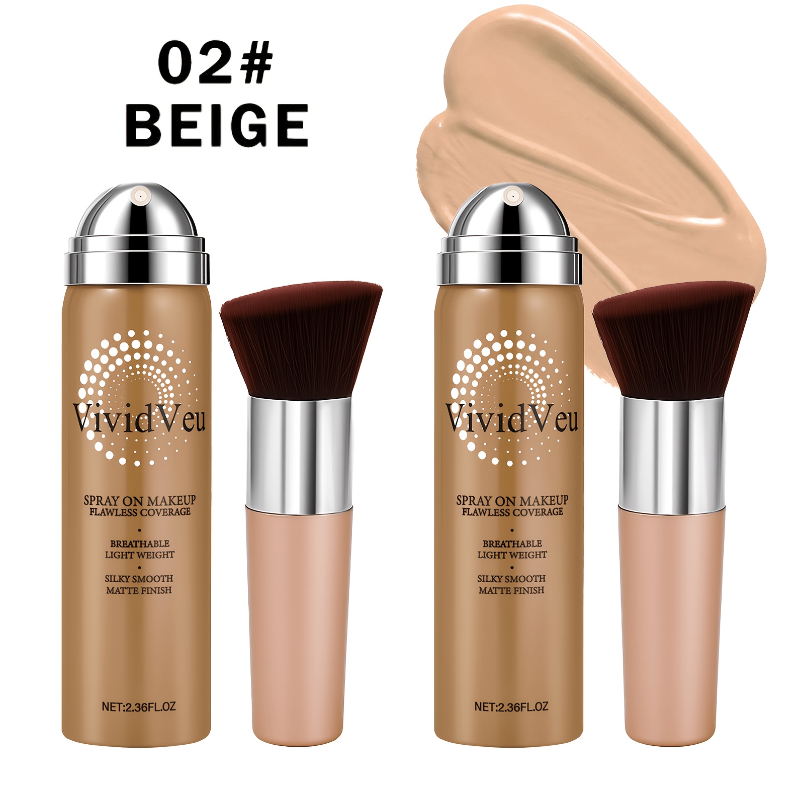 TEMU [vividveu]2.0 Upgrade Setting Spray 4pcs Gift Set --- Hydrating Fine Mist Formula. Lightweight For A Flawless Look. Long-lasting,