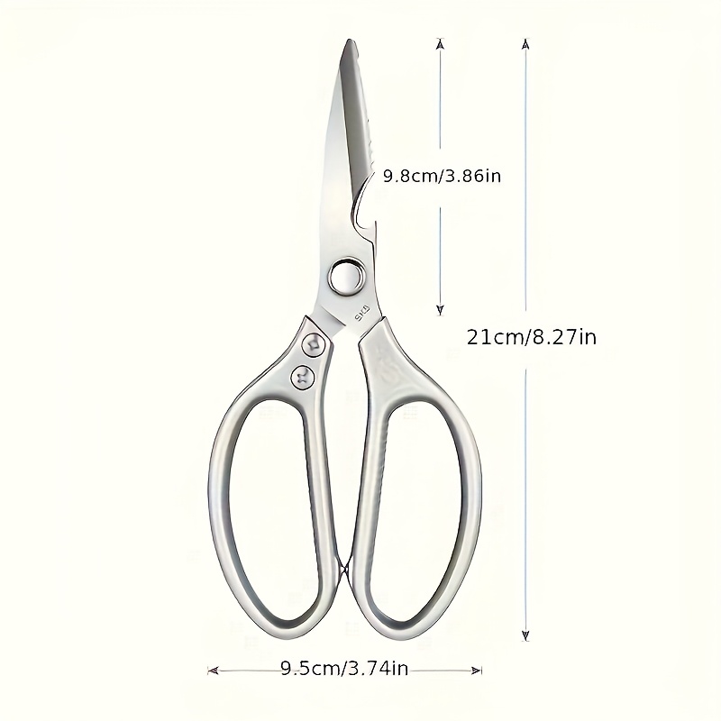 TEMU 1/ 2/3pcs Premium Heavy-duty Kitchen Scissors - Ultra-sharp 304 Stainless Steel Blades Construction For Effortless Cutting Of Chicken Meat Fish Poultry