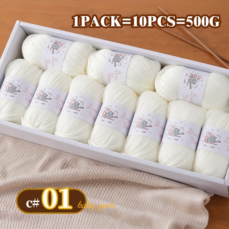 Image of High-quality Cashmere Yarn, Soft And Skin-friendly, Not Prickly, For Knitting Scarves, Sweaters, Hats, Etc. 1 Set = 10 Skeins = 500g