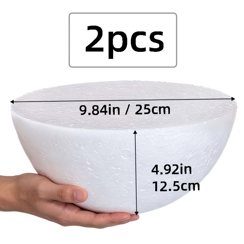 TEMU 2pcs Extra Large White Hemispheres, Used For Wedding Banquet Venue Decoration; Floral Arrangements For Wedding Aisle Signage; Bases For Garden