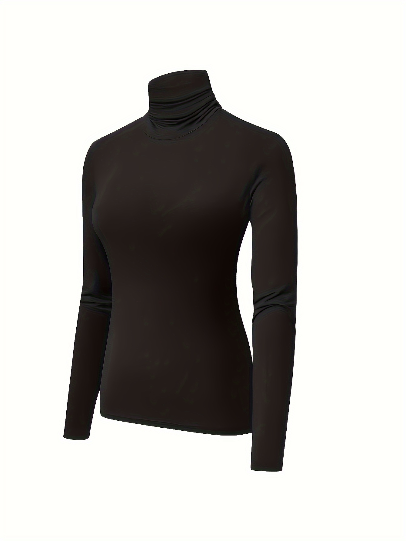 plus size turtle neck t shirt casual long sleeve - Temu