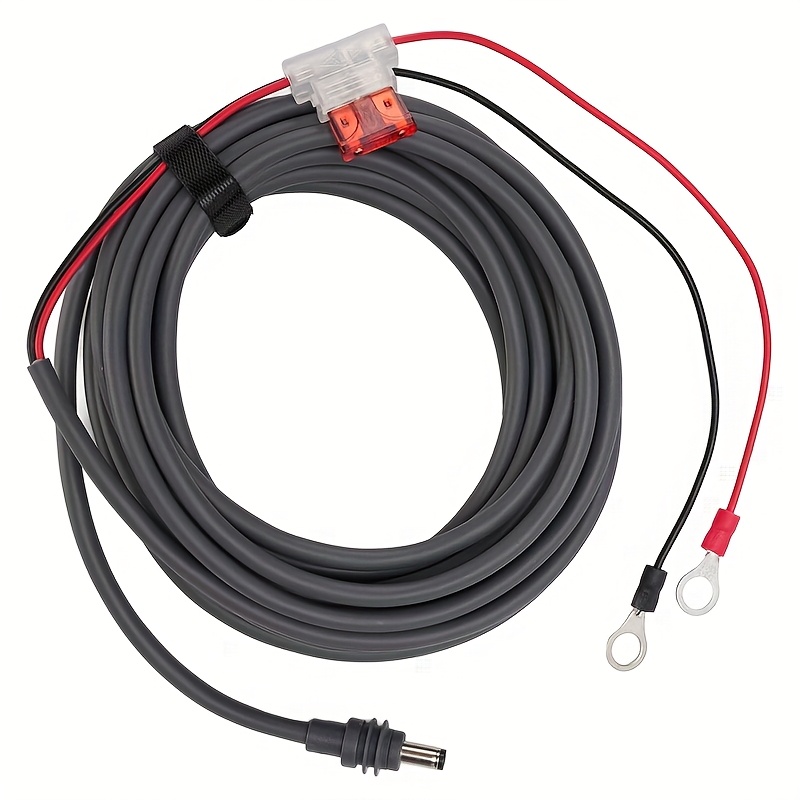 Faisceau d'extension de câblage 18AWG pour câble d'alimentation Starlink Mini, avec porte-fusible automobile et prise CC, offrant une extension d'alimentation fiable pour les extensions Starlink Mini