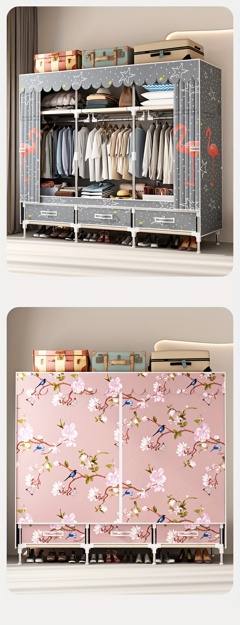 Flamingo Pattern Fashion newest Storage Cabinet